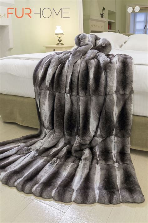 real chinchilla fur throw